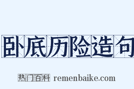 卧底历险造句是什么意思的图片
